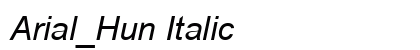 Arial_Hun Italic preview