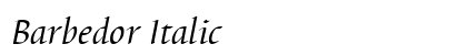 Barbedor Italic preview