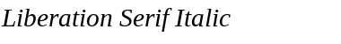 Liberation Serif Italic Font