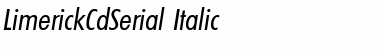 LimerickCdSerial Italic Font