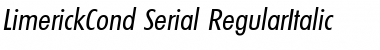 LimerickCond-Serial RegularItalic Font