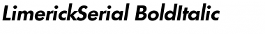 LimerickSerial BoldItalic Font