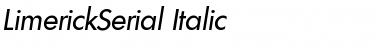 LimerickSerial Italic Font