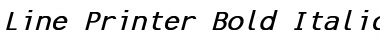 Line Printer Bold Italic Font