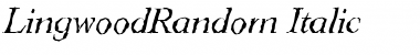 LingwoodRandom Italic Font