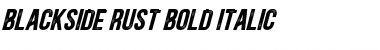 Blackside Rust Bold Italic Font