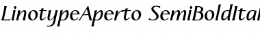 LTAperto SemiBold Italic Font