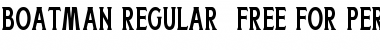 Boatman Regular (Free Personal Use) Regular Font