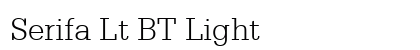 Serifa Lt BT Light preview