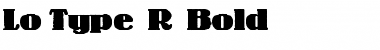 Download Lo-Type BQ Font