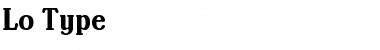 Download Lo-Type Font