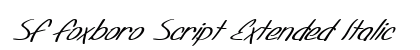 SF Foxboro Script Extended Italic Preview