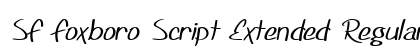 SF Foxboro Script Extended Regular preview