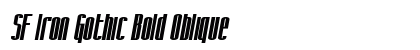 SF Iron Gothic Bold Oblique Preview