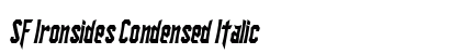 SF Ironsides Condensed Italic Preview