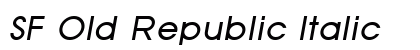 SF Old Republic Italic Preview