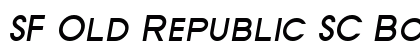 SF Old Republic SC Bold Italic Preview