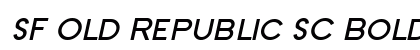 SF Old Republic SC Bold Italic Preview