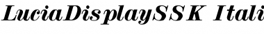 LuciaDisplaySSK Italic Font