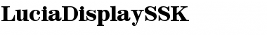 LuciaDisplaySSK Regular Font