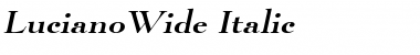 LucianoWide Italic Font