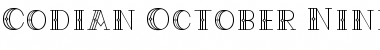 Download Codian October Nine Font Download Codian October Nine Font