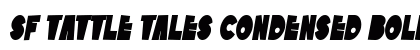 SF Tattle Tales Condensed Bold Italic Preview