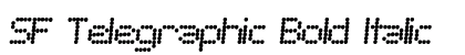 SF Telegraphic Bold Italic Preview