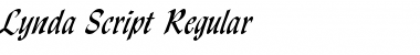 Lynda Script Regular Regular Font