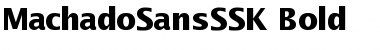 MachadoSansSSK Bold Font