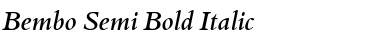 Bembo Semi Bold Italic Font