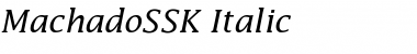 MachadoSSK Italic Font