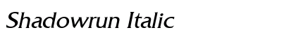 Shadowrun Italic preview