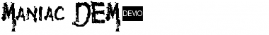 Maniac DEMO Regular Font