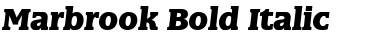 Marbrook BQ Bold Italic Font