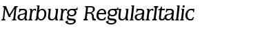 Marburg RegularItalic Font