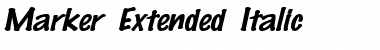 MarkerExtended Italic Font