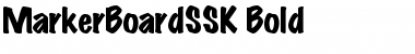 MarkerBoardSSK Bold Font