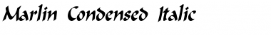 Marlin Condensed Italic Font