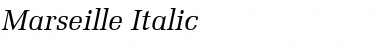 Marseille Italic Font