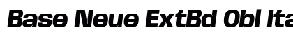 Base Neue ExtBd Obl Italic preview