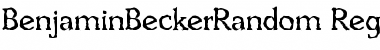 BenjaminBeckerRandom Regular Font