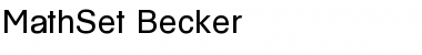 MathSet Becker Normal Font