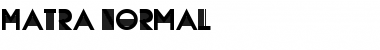 Matra Normal Font