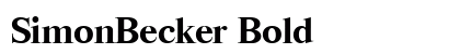 SimonBecker Bold preview