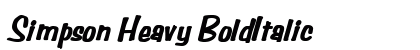 Simpson Heavy BoldItalic Preview