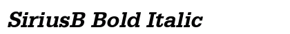 SiriusB Bold Italic Preview