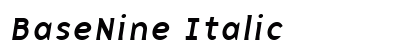 BaseNine Italic preview