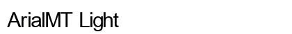 ArialMT Light preview