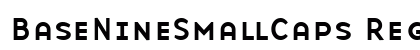 BaseNineSmallCaps Regular preview